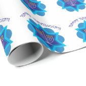 Happy Hanukkah-patroon Verpakkingspapier Cadeaupapier (Rol Hoek)
