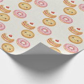 Happy Hanukkah Pattern - Cute Donuts Cadeaupapier (Hoek)