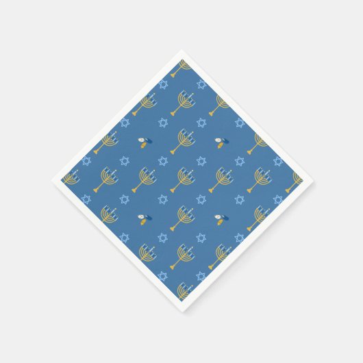 Happy Hanukkah Pattern Napkins Servet (Hoek)