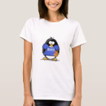 Happy Hanukkah Penguin T-shirt<br><div class="desc">Een feestelijk leuke Hanukkah pinguïn voor het vakantieseizoen. Show van je vakantiegeest met deze schattige joodse pinguïn die een droomtje vasthoudt en een T-shirt draagt dat Happy Hanukkah zegt.</div>