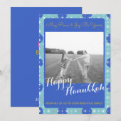 Happy Hanukkah Persoonlijke feestdag Foto Feestdagenkaart (Voorkant / Achterkant)