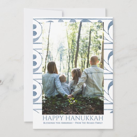 Happy Hanukkah Persoonlijke feestdag Foto Feestdagenkaart (Voorkant)