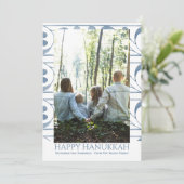 Happy Hanukkah Persoonlijke feestdag Foto Feestdagenkaart (Staand voorkant)