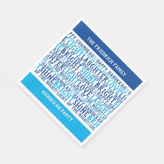 HAPPY HANUKKAH Persoonlijke vakantiewensen Servet (Hoek)