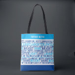 HAPPY HANUKKAH Persoonlijke vakantiewensen Tote Bag<br><div class="desc">Onze HAPPY HANUKKAH Holiday wil Tas zeggen dat alles (echt) is! Deze praktische tas is een fantastische manier om uw goede wensen voor een Happy Chanukah te delen. Een geweldig cadeau dat mensen zeker laat glimlachen. Inclusief LICHTLAUGHTER. Ik heb een beetje gedroomd, Shine Bright, en licht de nacht op. Moderne...</div>