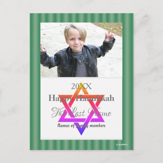 Happy Hanukkah Photo Briefkaart - HAMbWG (Voorkant)