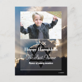Happy Hanukkah Photo Briefkaart Stripes - HAMbWG