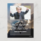 Happy Hanukkah Photo Briefkaart Stripes - HAMbWG (Voorkant)