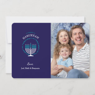 Happy Hanukkah Photo Card Kaart