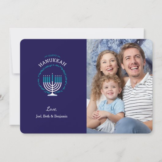 Happy Hanukkah Photo Card Kaart (Voorkant)
