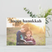 Happy Hanukkah Photo Holiday Card (Staand voorkant)