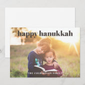 Happy Hanukkah Photo Holiday Card (Voorkant / Achterkant)