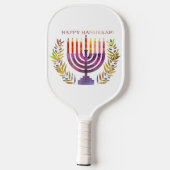 Happy Hanukkah Pickle Ball Racket (Achterkant)