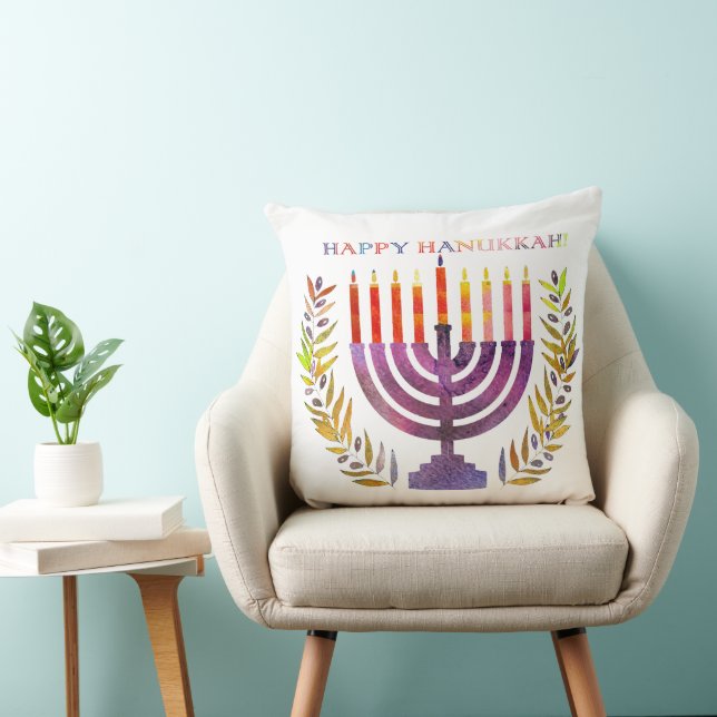 Happy Hanukkah Pillow Kussen (Stoel)