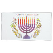 Happy Hanukkah Pillowcases Kussensloop (Voorkant-Links)