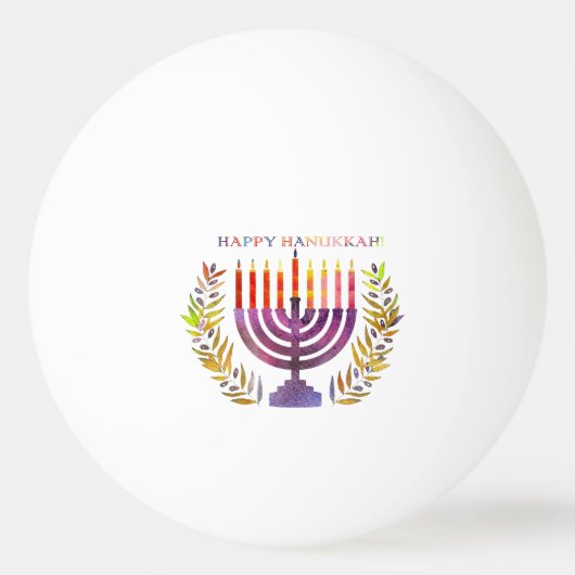 Happy Hanukkah Ping Pong Balls Pingpongbal (Voorkant)