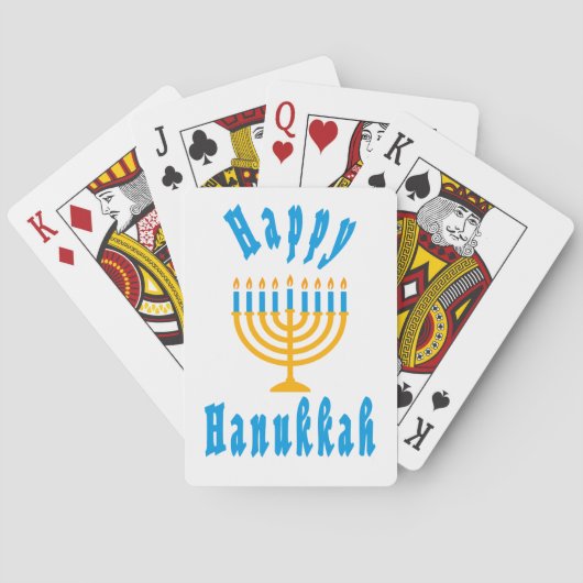 Happy Hanukkah playing Cards Pokerkaarten (Achterkant)