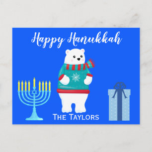 Happy Hanukkah Polar Beer Greetings Feestdagenkaart