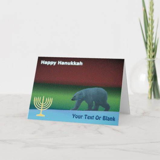 Happy Hanukkah - Polar Lights Polar Beer Feestdagen Kaart (Voorkant)