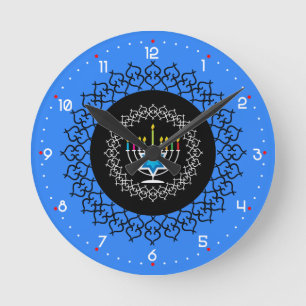 Happy Hanukkah - prachtig    designRound Clock Ronde Klok
