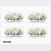 Happy Hanukkah Rechthoekige Sticker (Vel)