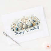 Happy Hanukkah Rechthoekige Sticker (Envelop)