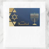 Happy Hanukkah Rechthoekige Sticker (Tas)