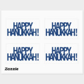 Happy Hanukkah Rechthoekige Sticker (Vel)