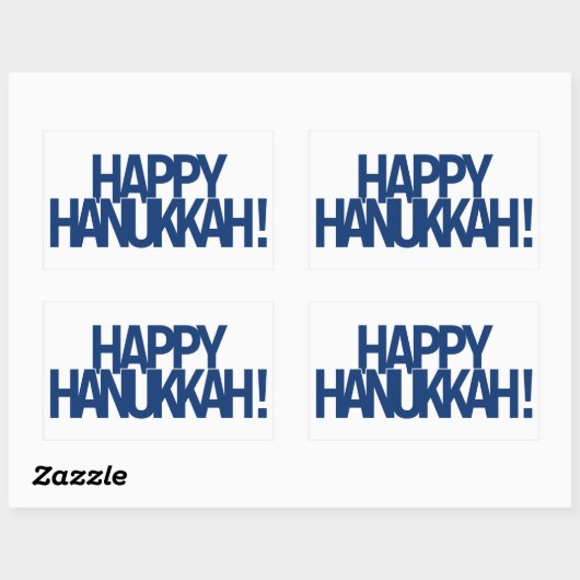Happy Hanukkah Rechthoekige Sticker (Vel)
