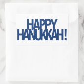 Happy Hanukkah Rechthoekige Sticker (Tas)