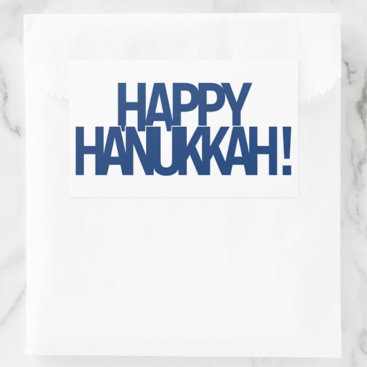 Happy Hanukkah Rechthoekige Sticker (Tas)