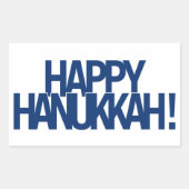 Happy Hanukkah Rechthoekige Sticker (Voorkant)