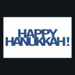 Happy Hanukkah Rechthoekige Sticker<br><div class="desc">Fijne Chanoeka! Fijne Chanoeka! Hoe je het ook spellen,  vier het gelukkig met familie en vrienden.</div>