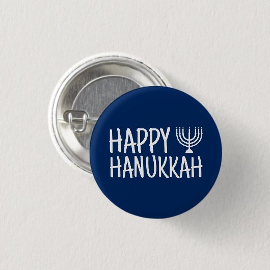 Happy Hanukkah Ronde Button 3,2 Cm (Voorkant /achterkant)