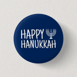 Happy Hanukkah Ronde Button 3,2 Cm