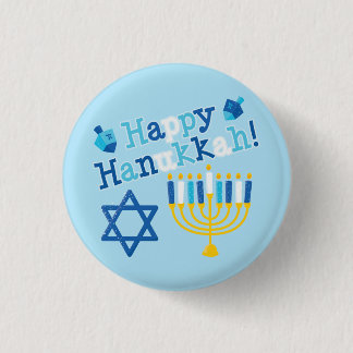 Happy Hanukkah Ronde Button 3,2 Cm