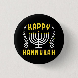 Happy Hanukkah Ronde Button 3,2 Cm