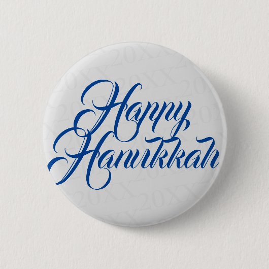 Happy Hanukkah Ronde Button 5,7 Cm (Voorkant)