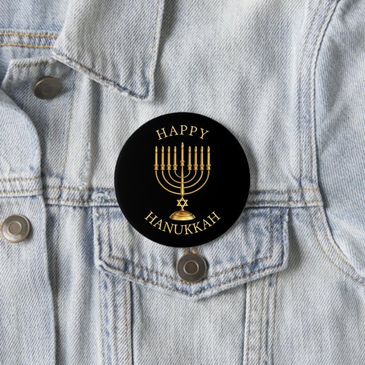 Happy Hanukkah Ronde Button 7,6 Cm (In situ)