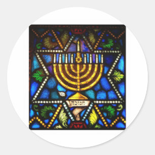HAPPY HANUKKAH RONDE STICKER