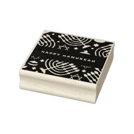 Happy Hanukkah Rubber Stamp Rubberstempel