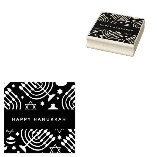 Happy Hanukkah Rubber Stamp Rubberstempel (Gestempeld)