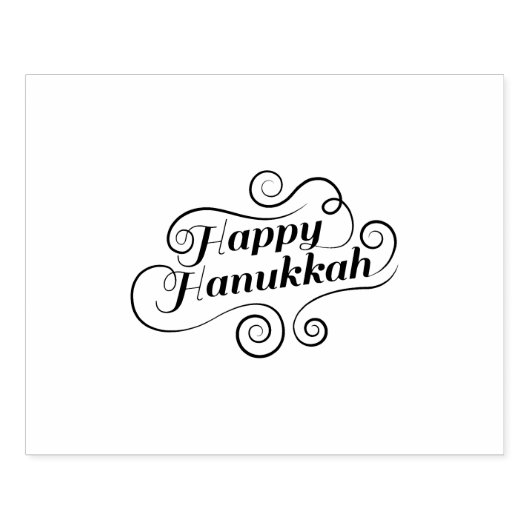 Happy Hanukkah Rubberstempel (Afrduk)