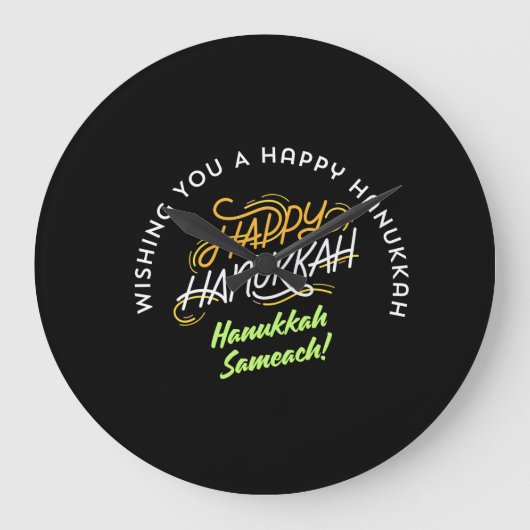 Happy Hanukkah Sameach! Grote Klok (Voorkant)