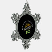 Happy Hanukkah Sameach! Tin Sneeuwvlok Ornament (Links)