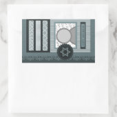 happy hanukkah ( scrapbook ) rechthoekige sticker (Tas)