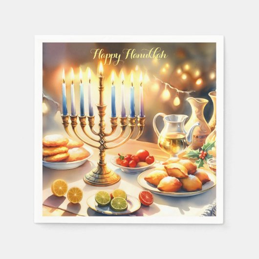 Happy Hanukkah Servet (Voorkant)