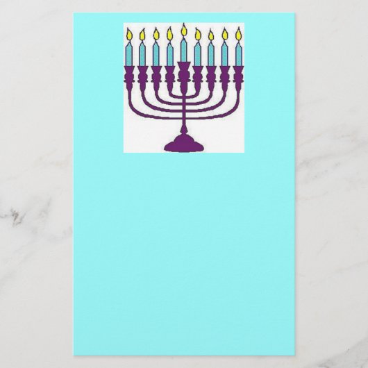 Happy Hanukkah Shalom Briefpapier (Voorkant)