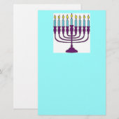 Happy Hanukkah Shalom Briefpapier (Voorkant / Achterkant)