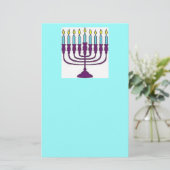 Happy Hanukkah Shalom Briefpapier (Staand voorkant)